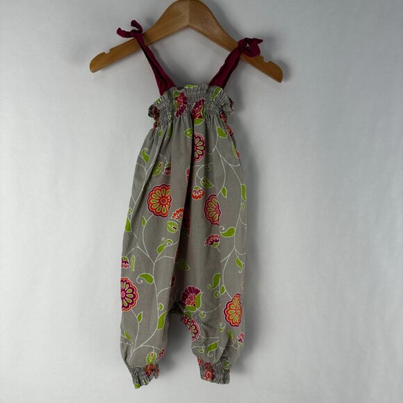 Tea Collection Girls‎ Floral One Piece Summer Pantset Size 6-12 Mos - Picture 1 of 6